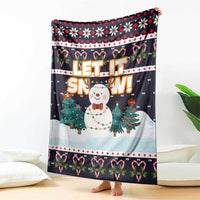 Let It Snow Christmas Blanket Funny Xmas Holiday Patterns - Wonder Print Shop