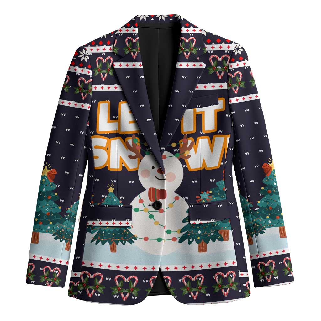 Let It Snow Christmas Blazer Funny Xmas Holiday Patterns - Wonder Print Shop