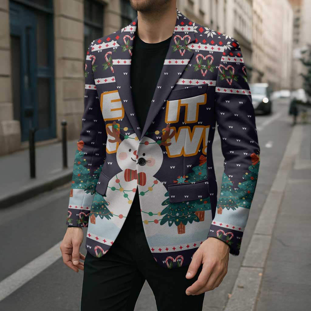 Let It Snow Christmas Blazer Funny Xmas Holiday Patterns - Wonder Print Shop