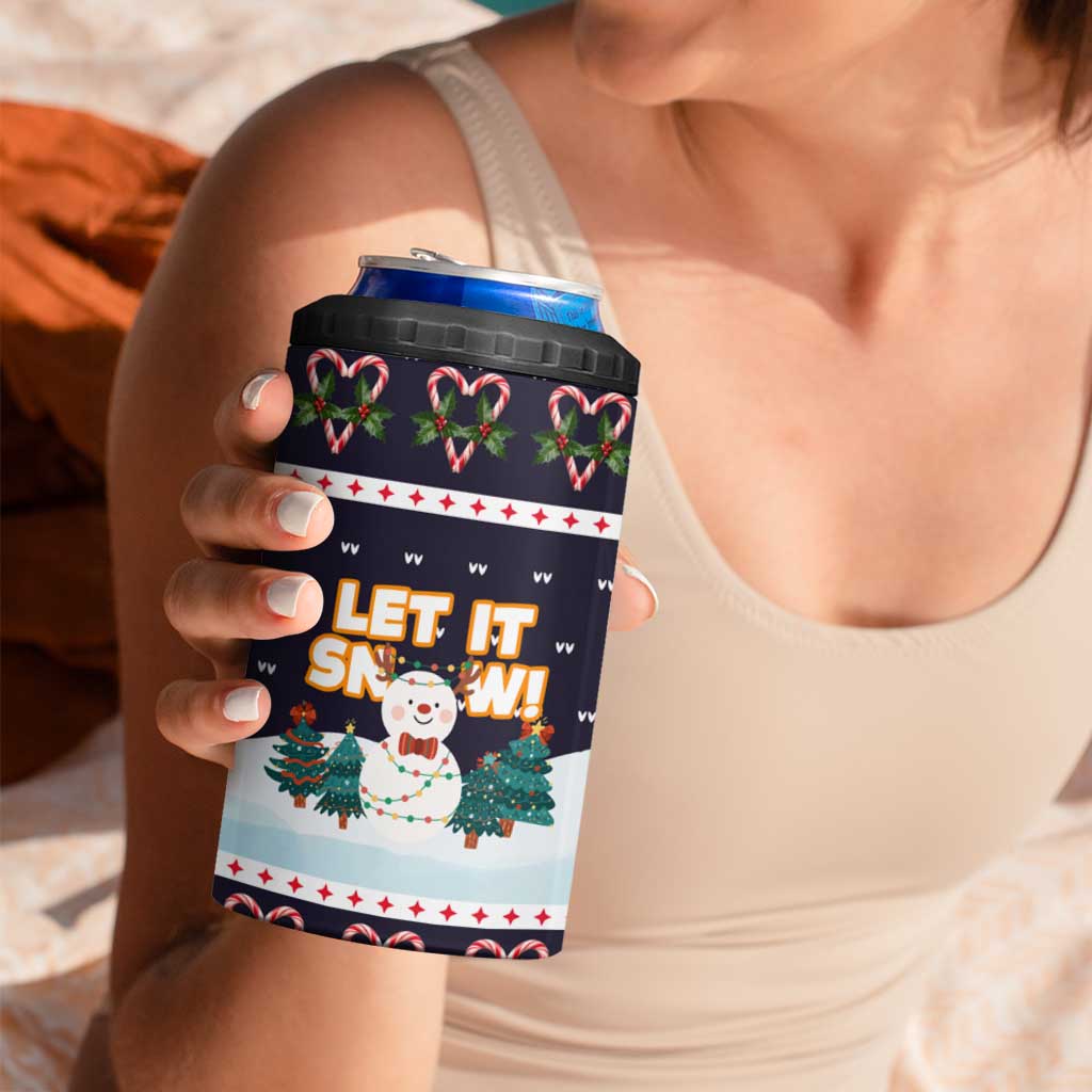 Let It Snow Christmas 4 in 1 Can Cooler Tumbler Funny Xmas Holiday Patterns - Wonder Print Shop