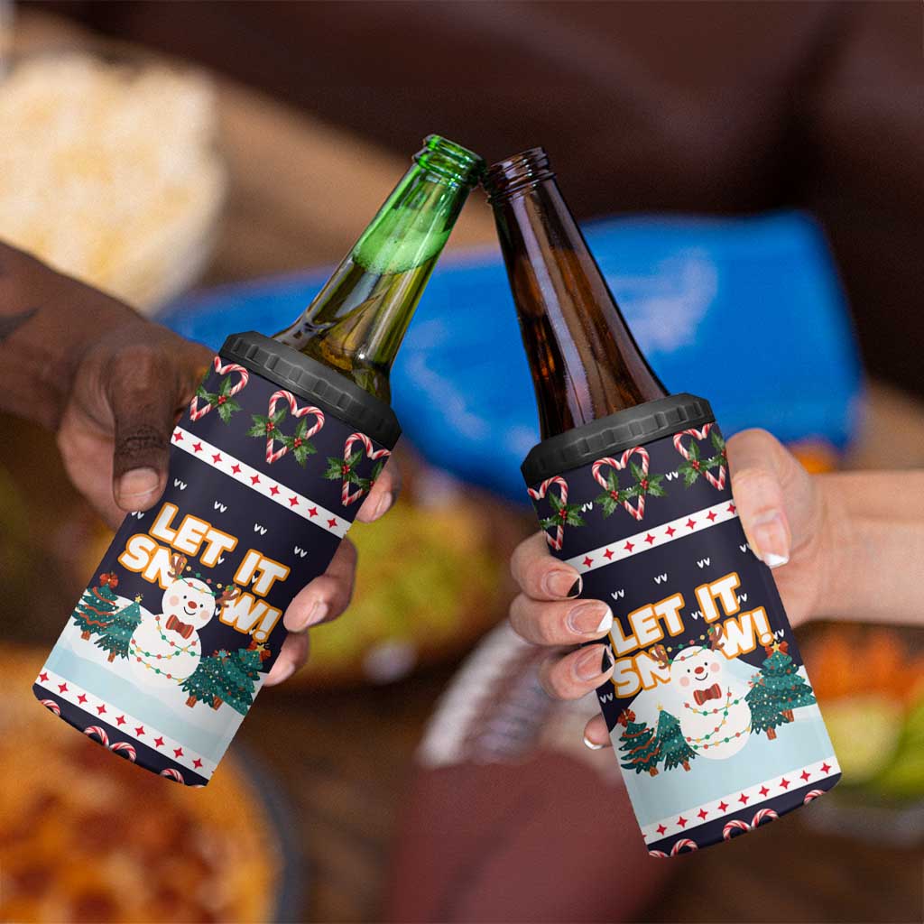 Let It Snow Christmas 4 in 1 Can Cooler Tumbler Funny Xmas Holiday Patterns - Wonder Print Shop