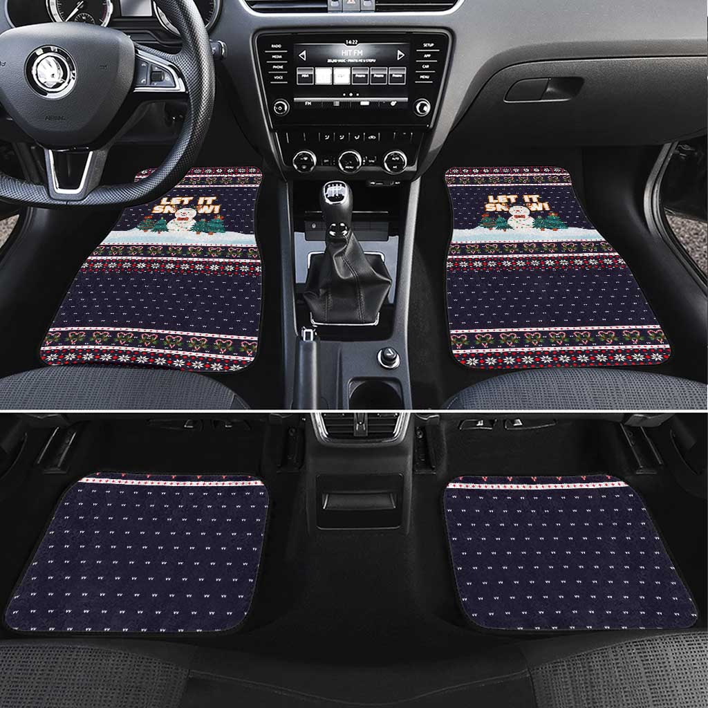 Let It Snow Christmas Car Mats Funny Xmas Holiday Patterns - Wonder Print Shop