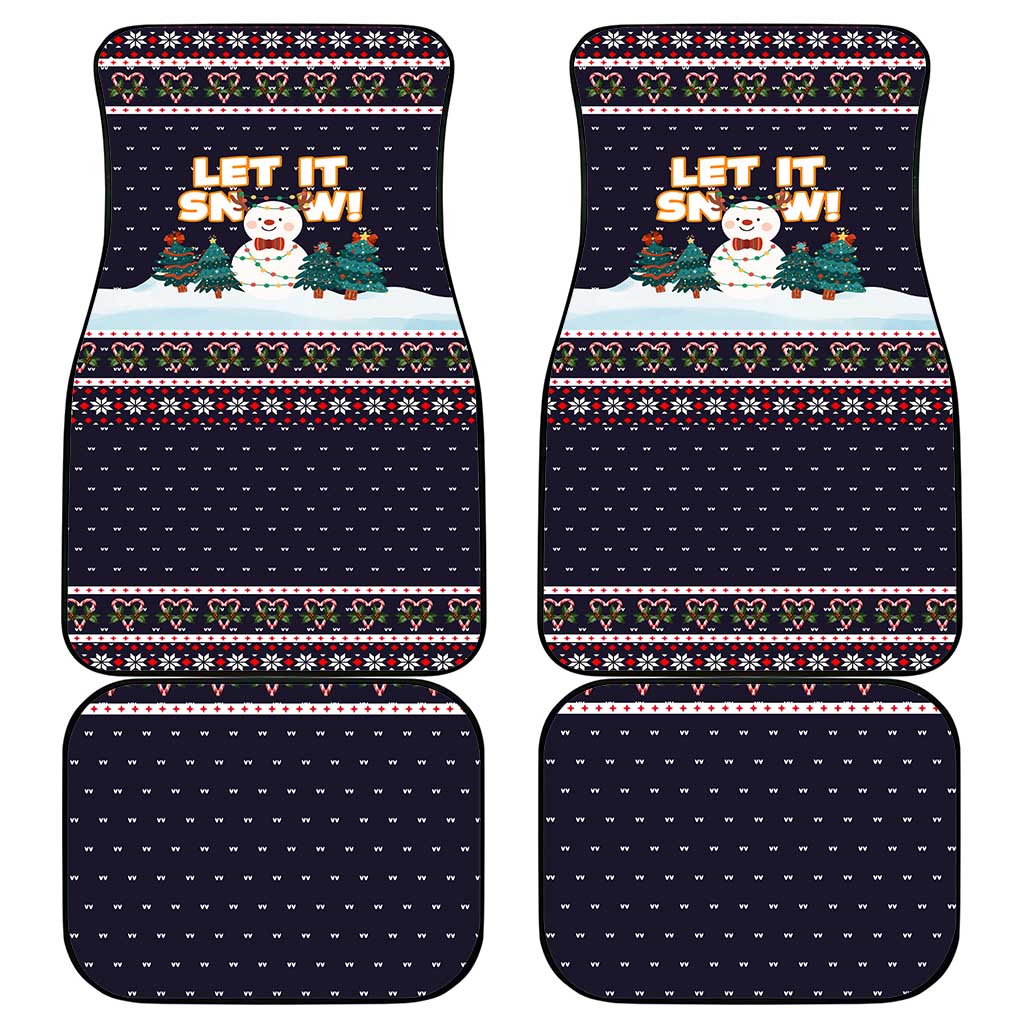 Let It Snow Christmas Car Mats Funny Xmas Holiday Patterns - Wonder Print Shop