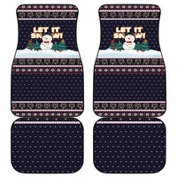 Let It Snow Christmas Car Mats Funny Xmas Holiday Patterns - Wonder Print Shop