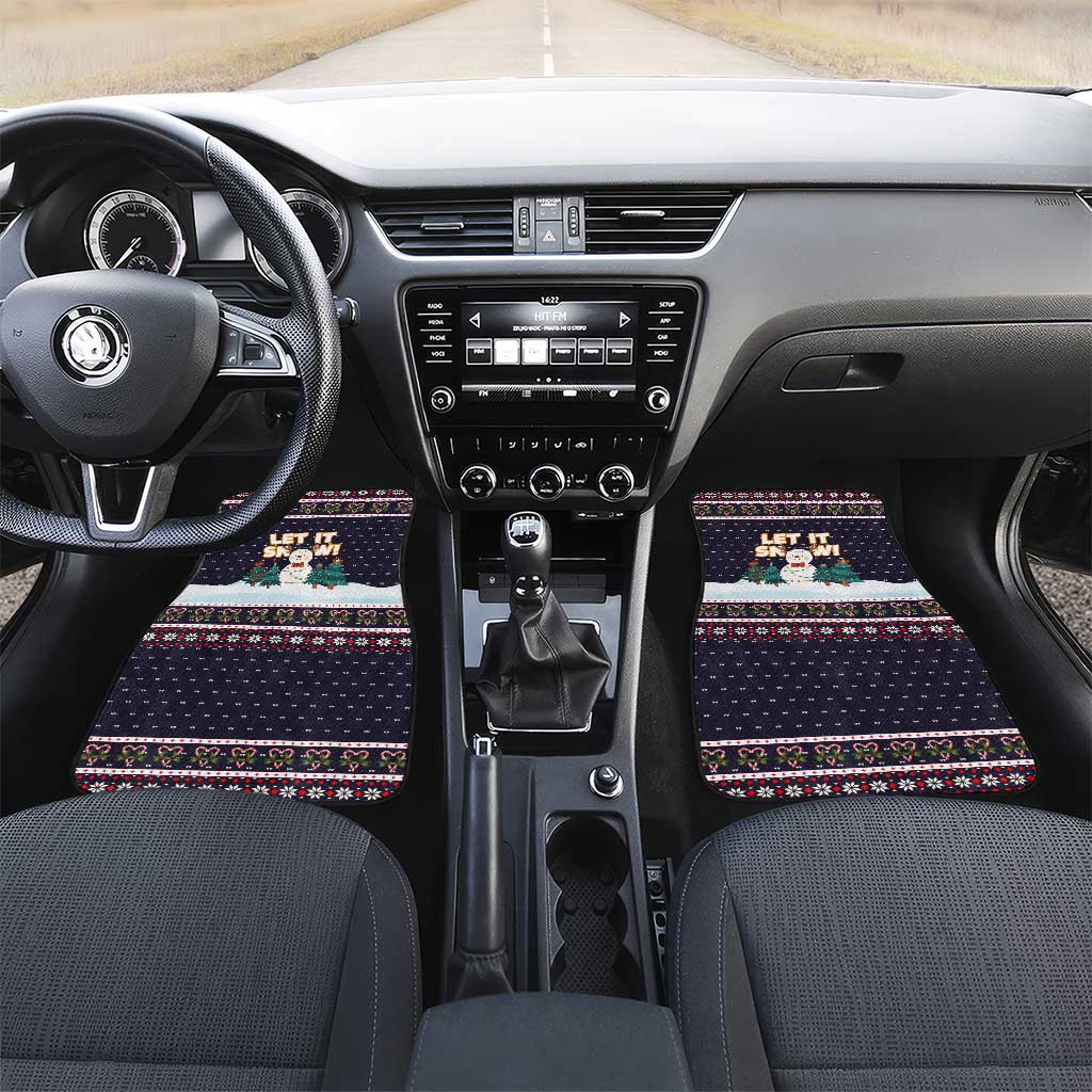 Let It Snow Christmas Car Mats Funny Xmas Holiday Patterns - Wonder Print Shop