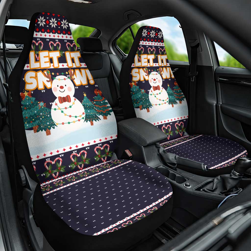 Let It Snow Christmas Car Seat Cover Funny Xmas Holiday Patterns - Wonder Print Shop