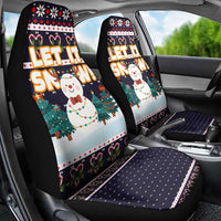 Let It Snow Christmas Car Seat Cover Funny Xmas Holiday Patterns - Wonder Print Shop