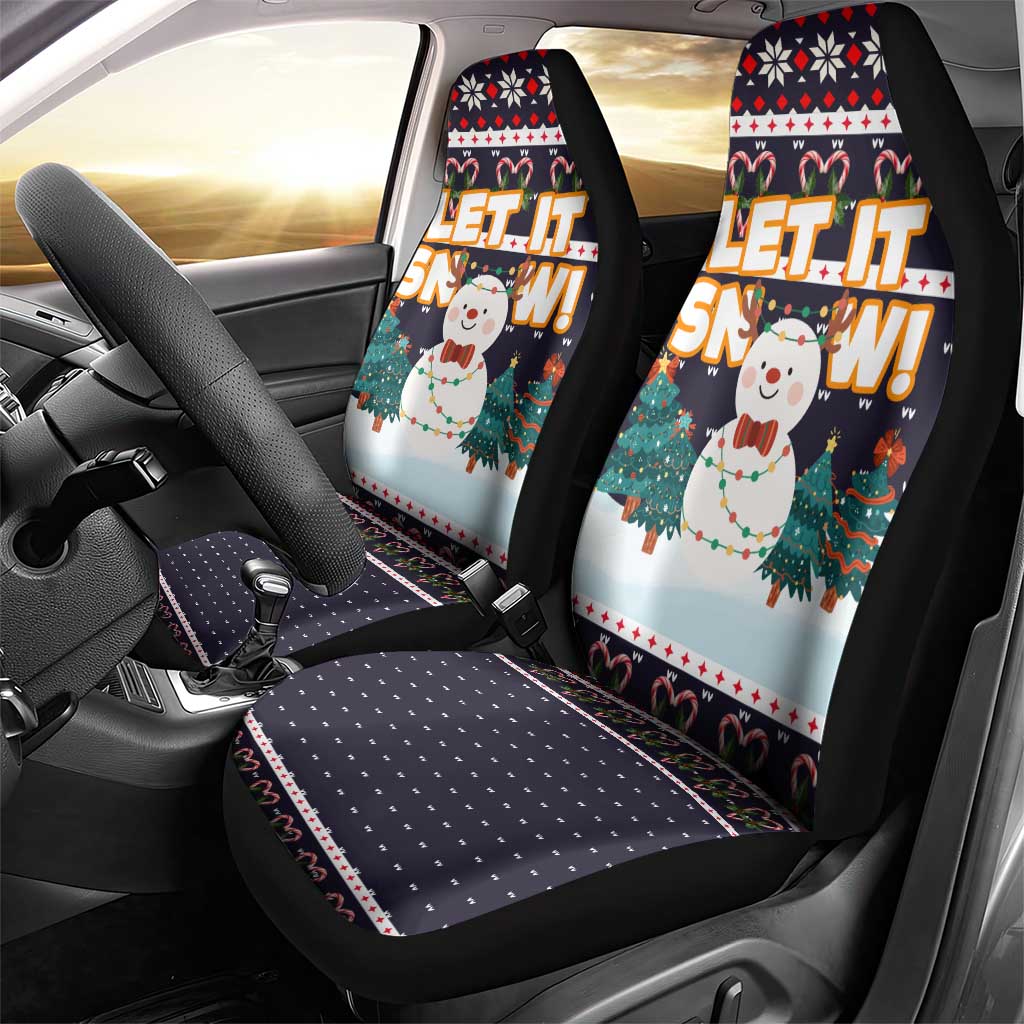 Let It Snow Christmas Car Seat Cover Funny Xmas Holiday Patterns - Wonder Print Shop