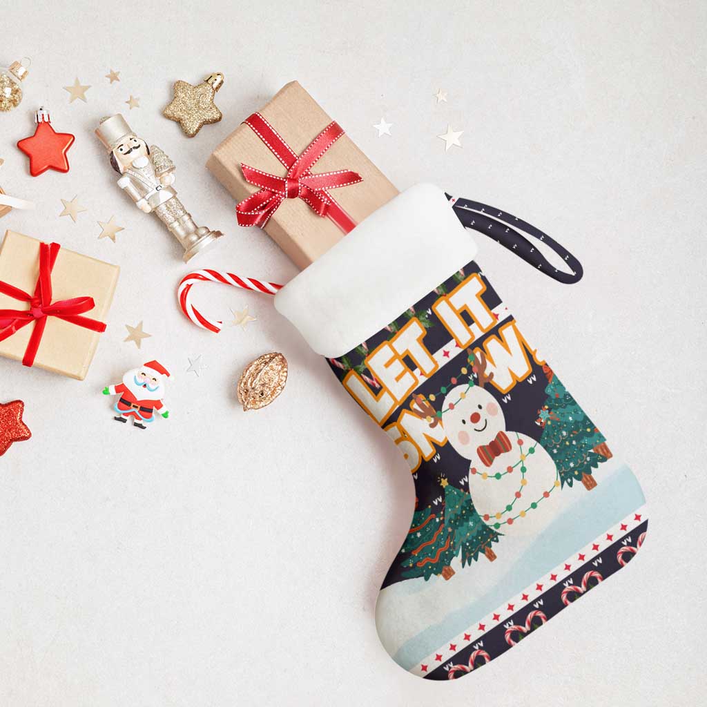 Let It Snow Christmas Stocking Funny Xmas Holiday Patterns - Wonder Print Shop