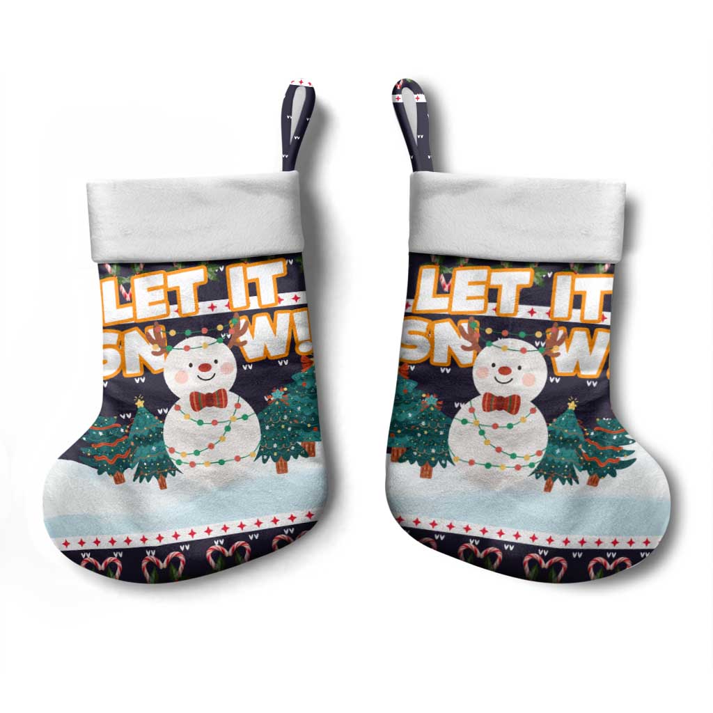 Let It Snow Christmas Stocking Funny Xmas Holiday Patterns - Wonder Print Shop