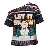 Let It Snow Christmas Cross Shoulder Shirt Funny Xmas Holiday Patterns - Wonder Print Shop