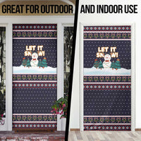 Let It Snow Christmas Door Cover Funny Xmas Holiday Patterns - Wonder Print Shop