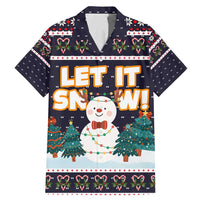 Let It Snow Christmas Family Matching Mermaid Dress and Hawaiian Shirt Funny Xmas Holiday Patterns - Wonder Print Shop