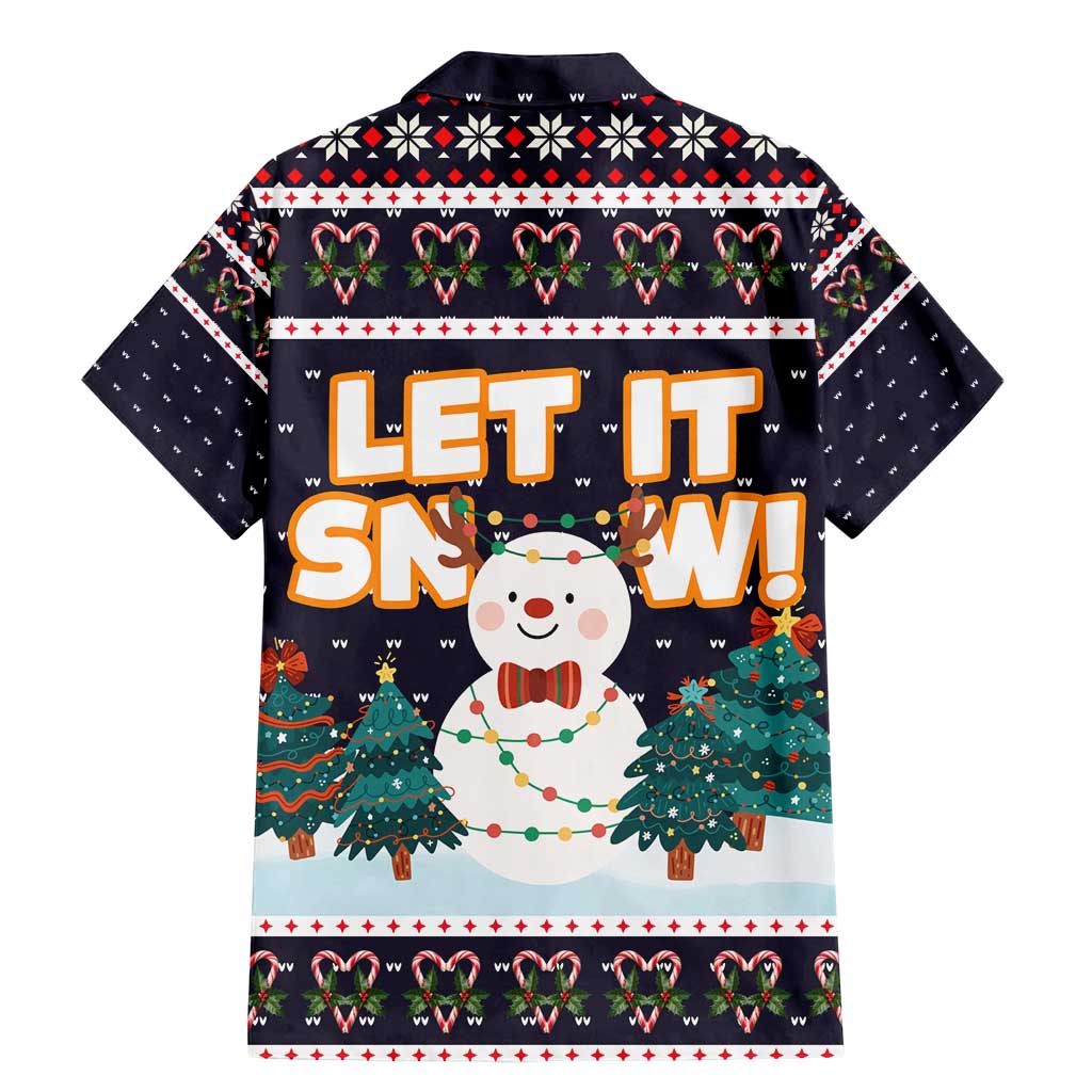 Let It Snow Christmas Family Matching Mermaid Dress and Hawaiian Shirt Funny Xmas Holiday Patterns - Wonder Print Shop