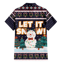 Let It Snow Christmas Family Matching Mermaid Dress and Hawaiian Shirt Funny Xmas Holiday Patterns - Wonder Print Shop