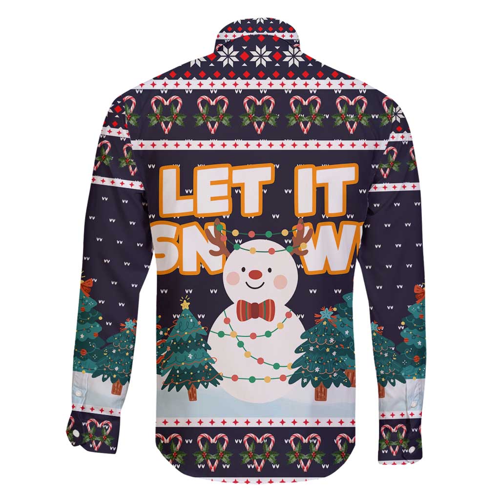 Let It Snow Christmas Family Matching Summer Maxi Dress and Hawaiian Shirt Funny Xmas Holiday Patterns - Wonder Print Shop