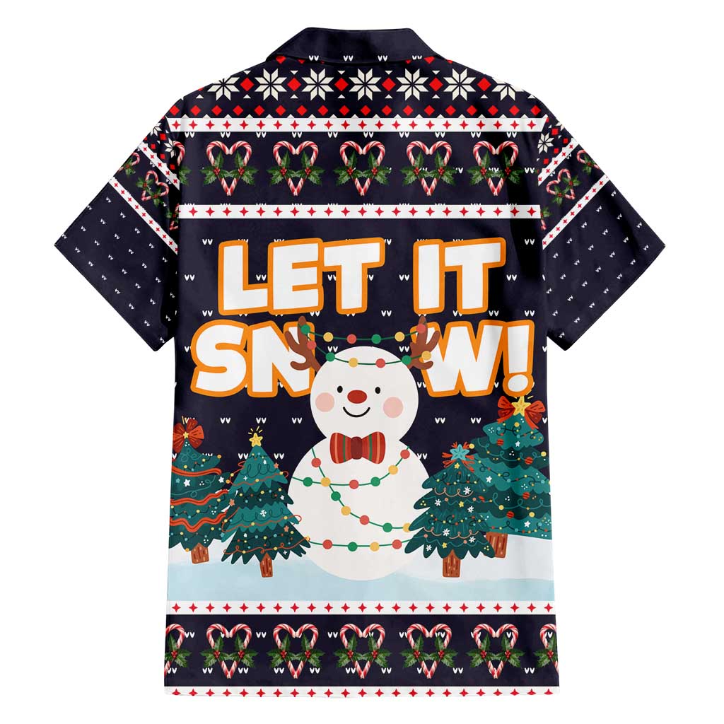 Let It Snow Christmas Family Matching Tank Maxi Dress and Hawaiian Shirt Funny Xmas Holiday Patterns - Wonder Print Shop