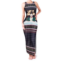 Let It Snow Christmas Family Matching Tank Maxi Dress and Hawaiian Shirt Funny Xmas Holiday Patterns - Wonder Print Shop