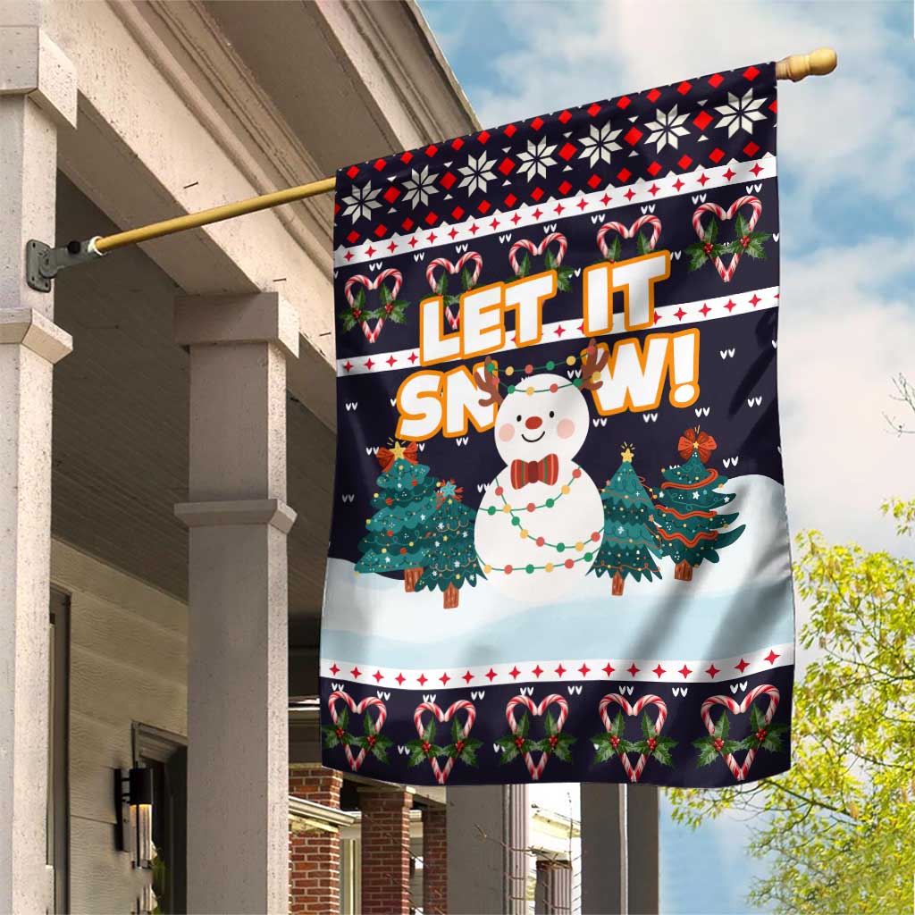 Let It Snow Christmas Garden Flag Funny Xmas Holiday Patterns - Wonder Print Shop