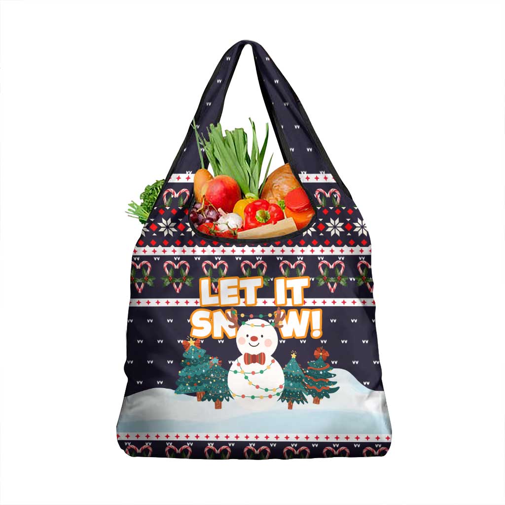 Let It Snow Christmas Grocery Bag Funny Xmas Holiday Patterns - Wonder Print Shop