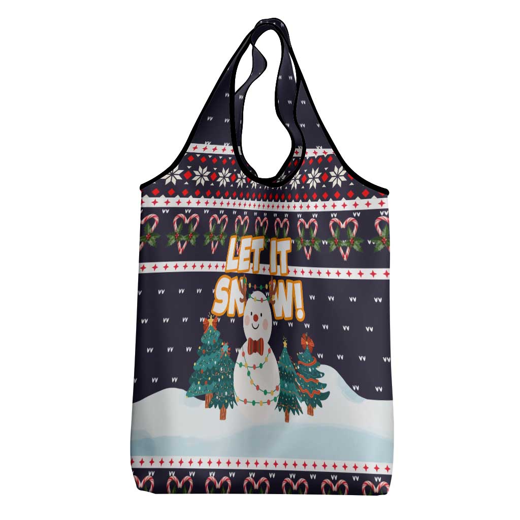 Let It Snow Christmas Grocery Bag Funny Xmas Holiday Patterns - Wonder Print Shop