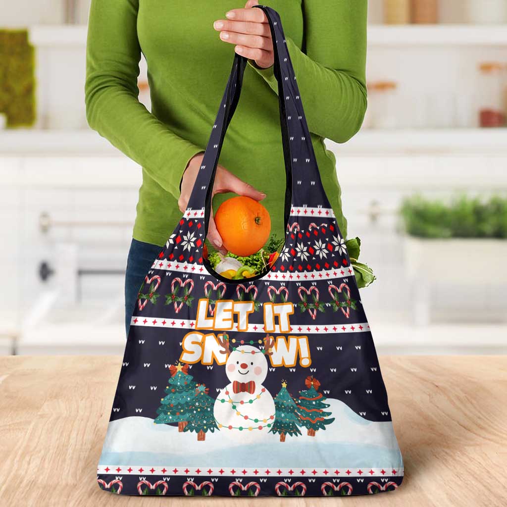 Let It Snow Christmas Grocery Bag Funny Xmas Holiday Patterns - Wonder Print Shop