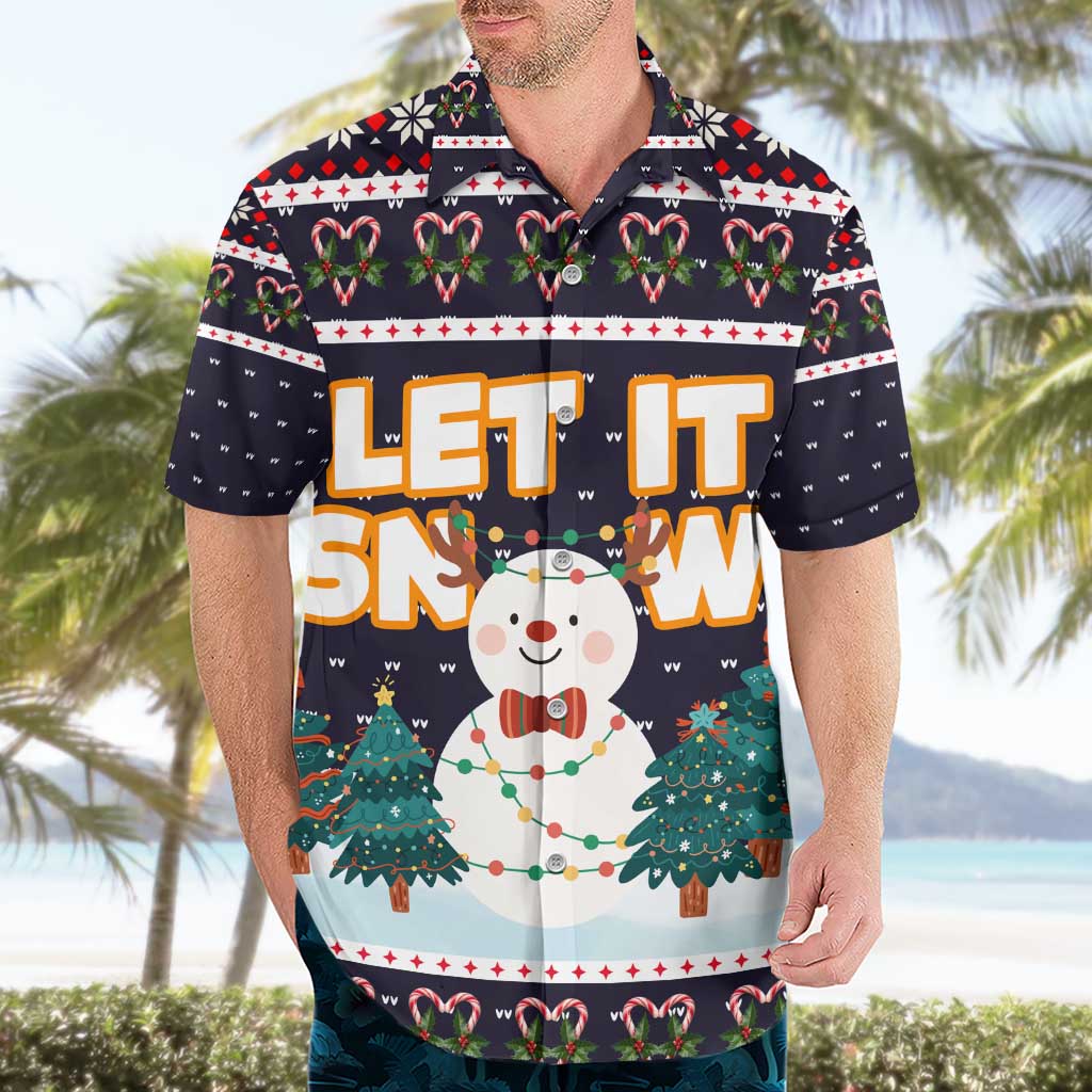 Let It Snow Christmas Hawaiian Shirt Funny Xmas Holiday Patterns - Wonder Print Shop