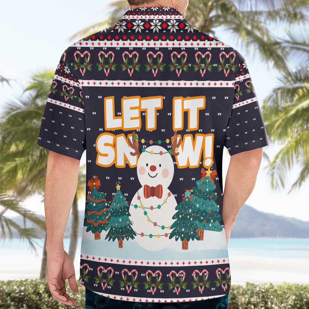 Let It Snow Christmas Hawaiian Shirt Funny Xmas Holiday Patterns - Wonder Print Shop