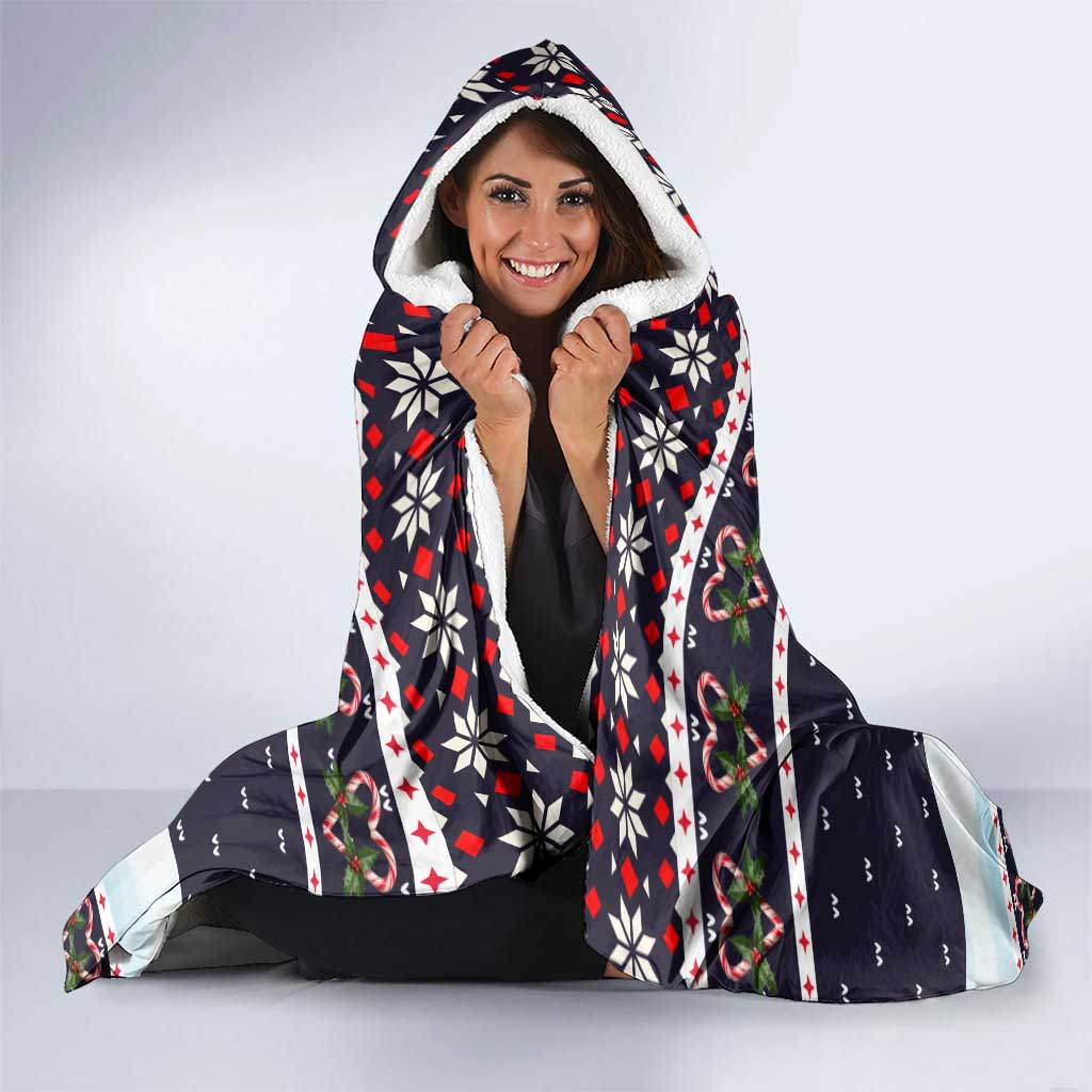 Let It Snow Christmas Hooded Blanket Funny Xmas Holiday Patterns - Wonder Print Shop