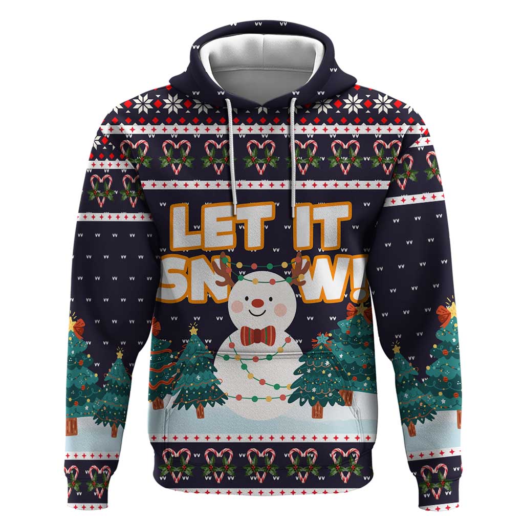 Let It Snow Christmas Hoodie Funny Xmas Holiday Patterns - Wonder Print Shop