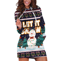 Let It Snow Christmas Hoodie Dress Funny Xmas Holiday Patterns - Wonder Print Shop