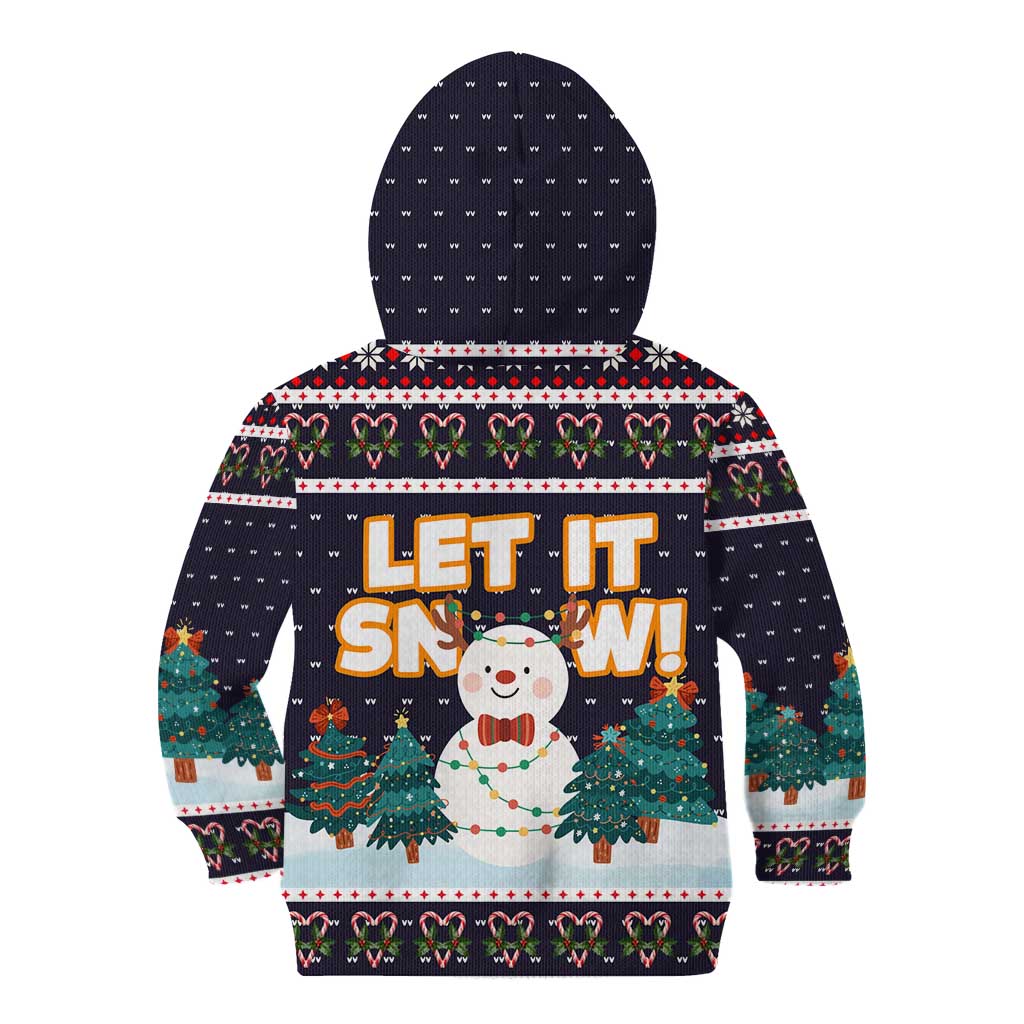 Let It Snow Christmas Kid Hoodie Funny Xmas Holiday Patterns - Wonder Print Shop
