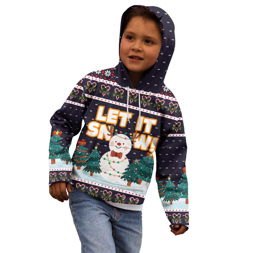 Let It Snow Christmas Kid Hoodie Funny Xmas Holiday Patterns - Wonder Print Shop