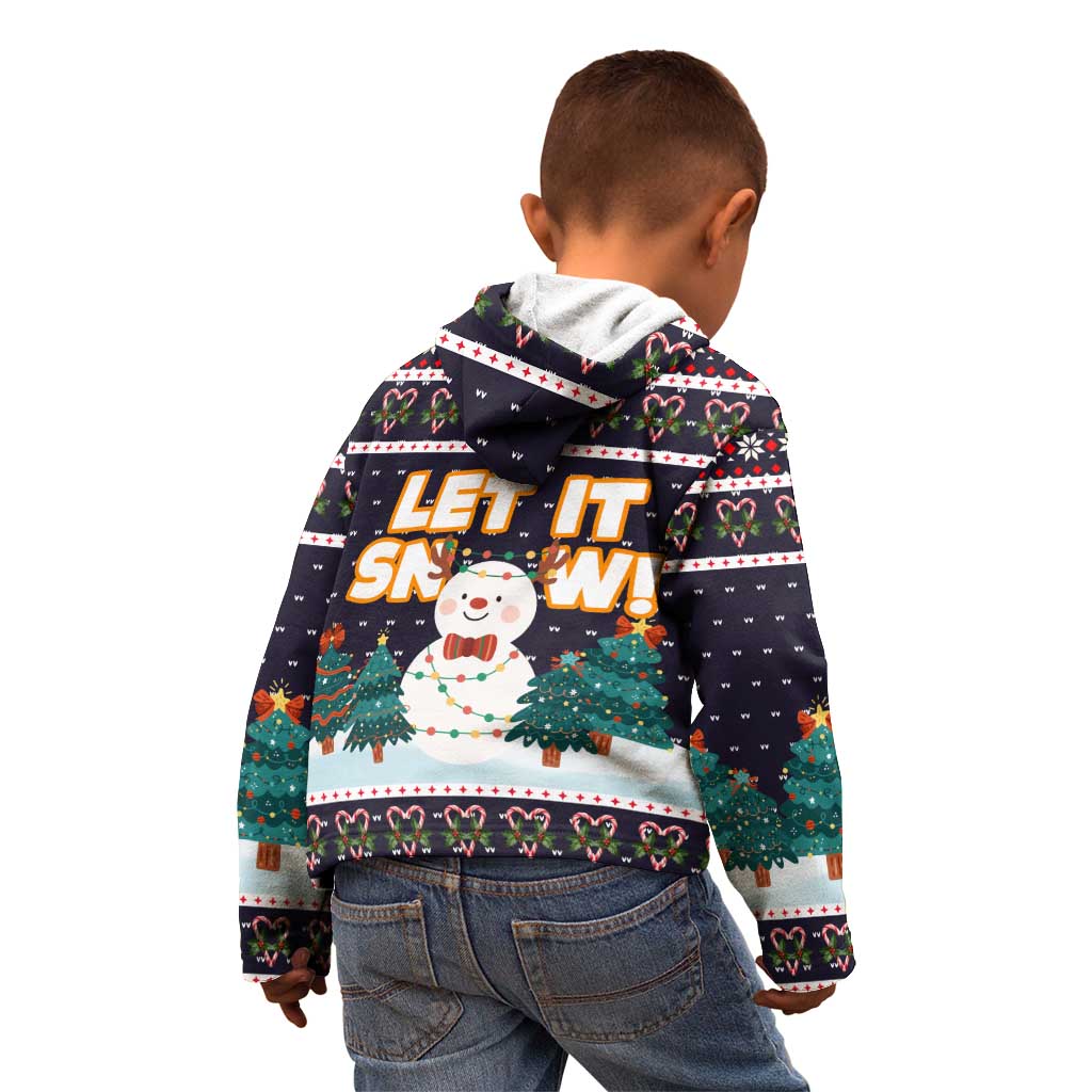 Let It Snow Christmas Kid Hoodie Funny Xmas Holiday Patterns - Wonder Print Shop