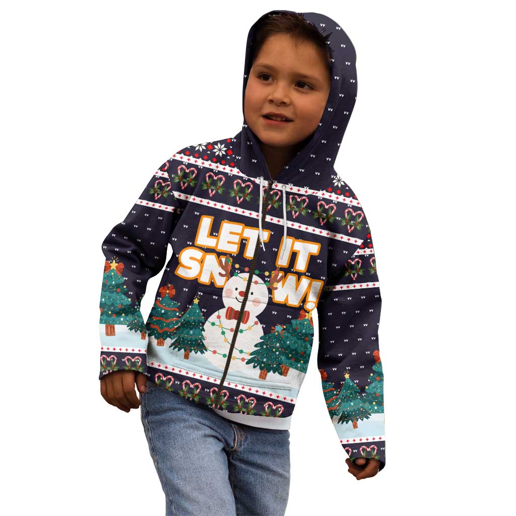 Let It Snow Christmas Kid Hoodie Funny Xmas Holiday Patterns - Wonder Print Shop
