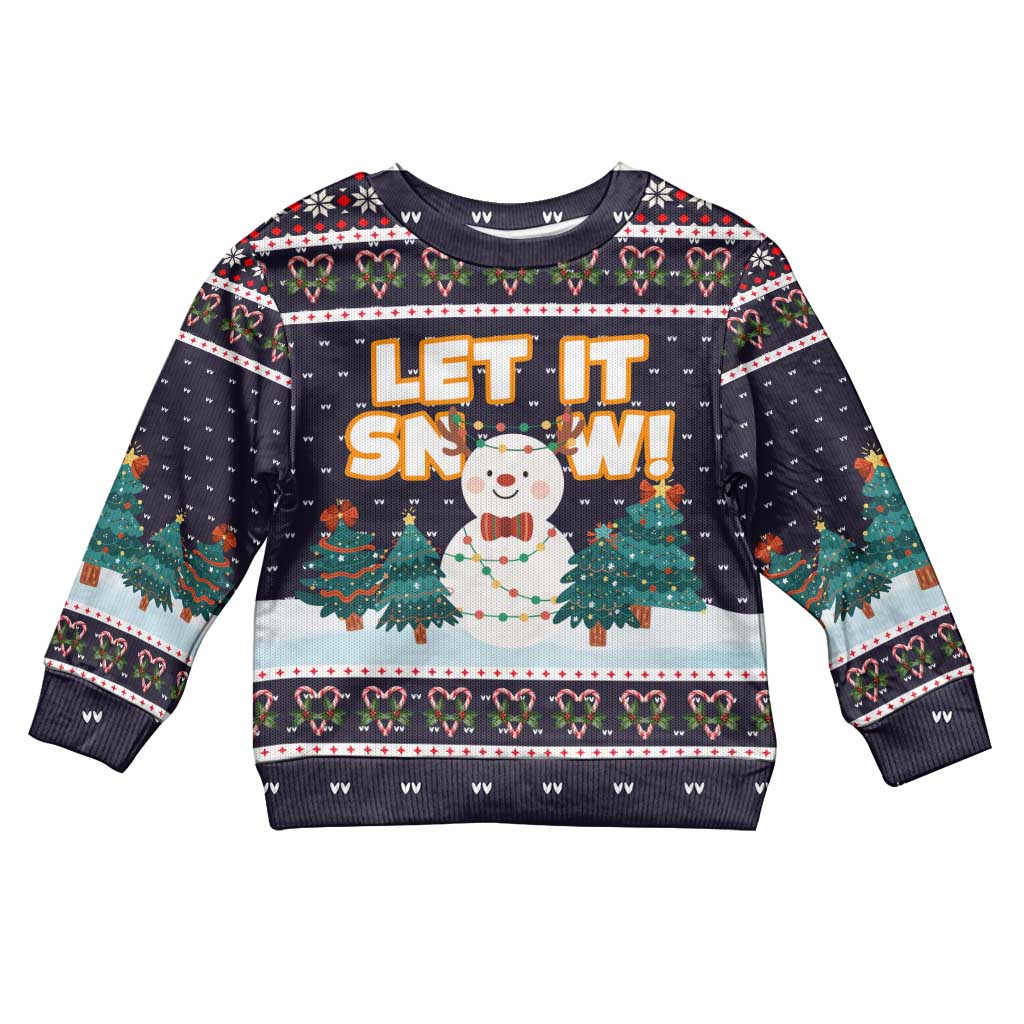 Let It Snow Christmas Kid Ugly Christmas Sweater Funny Xmas Holiday Patterns - Wonder Print Shop