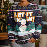 Let It Snow Christmas Kid Ugly Christmas Sweater Funny Xmas Holiday Patterns - Wonder Print Shop