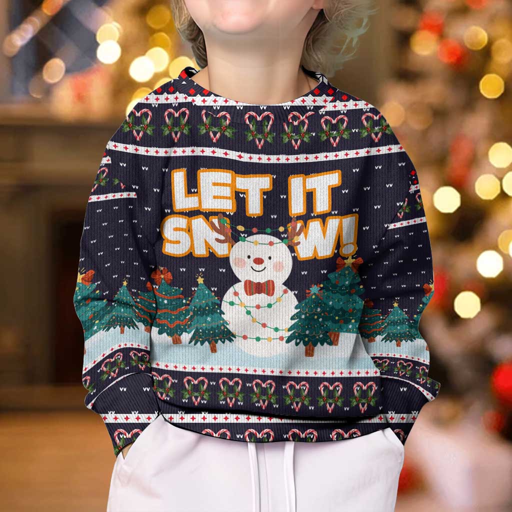 Let It Snow Christmas Kid Ugly Christmas Sweater Funny Xmas Holiday Patterns - Wonder Print Shop