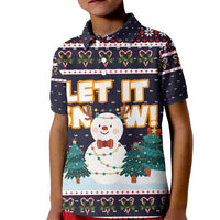 Let It Snow Christmas Kid Polo Shirt Funny Xmas Holiday Patterns - Wonder Print Shop