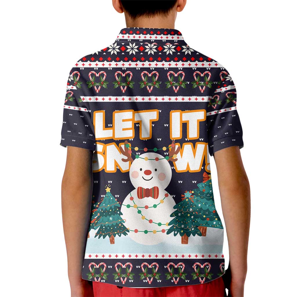 Let It Snow Christmas Kid Polo Shirt Funny Xmas Holiday Patterns - Wonder Print Shop