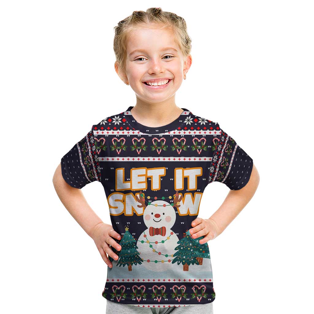 Let It Snow Christmas Kid T Shirt Funny Xmas Holiday Patterns - Wonder Print Shop
