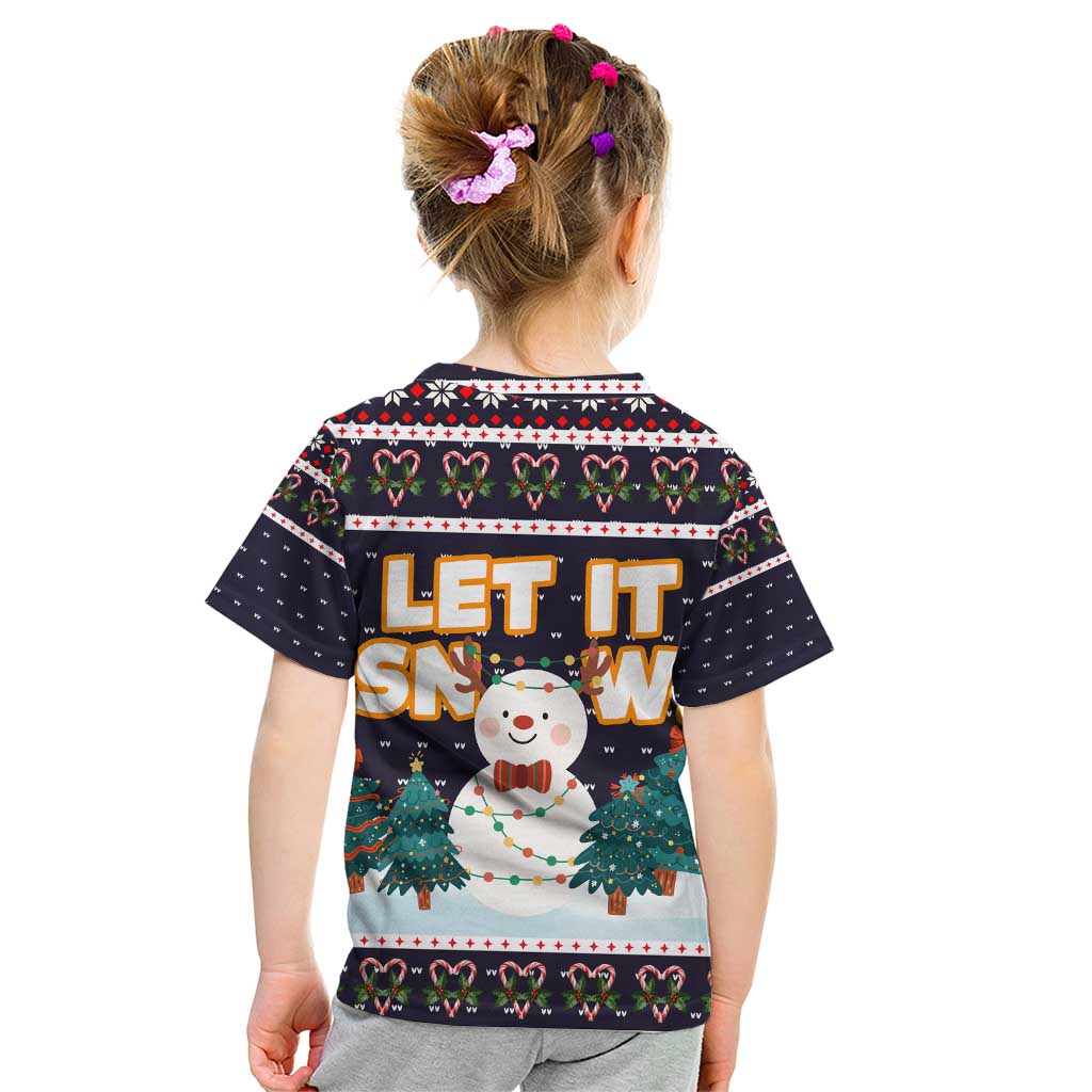 Let It Snow Christmas Kid T Shirt Funny Xmas Holiday Patterns - Wonder Print Shop
