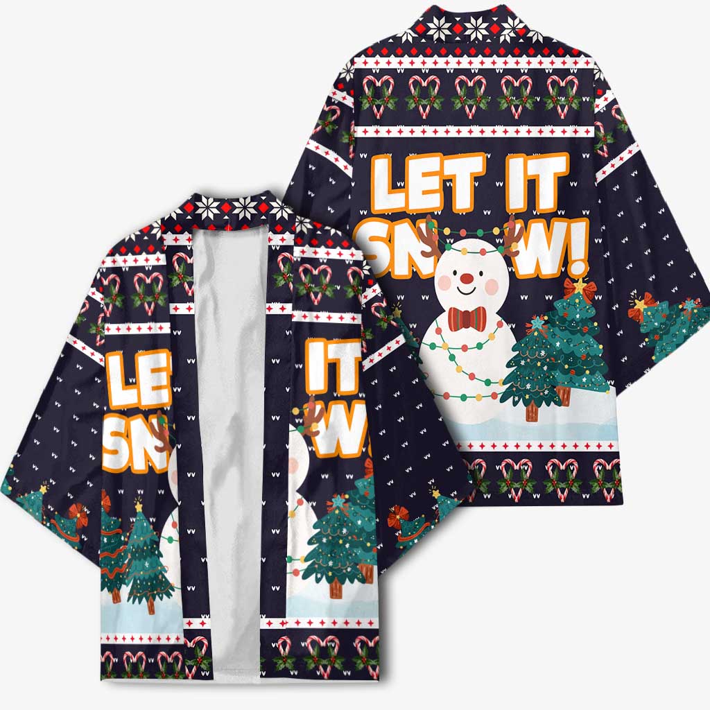 Let It Snow Christmas Kimono Funny Xmas Holiday Patterns - Wonder Print Shop