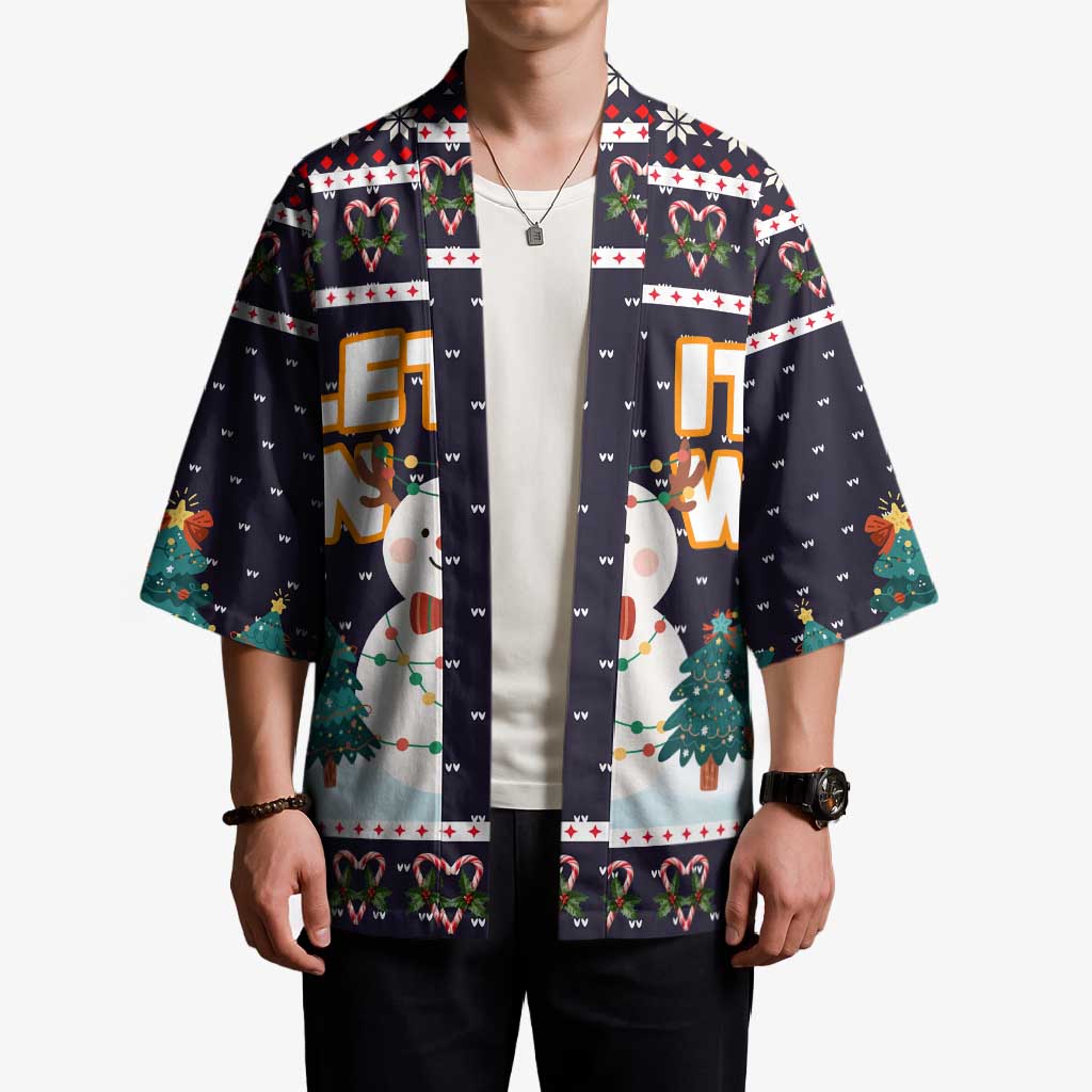Let It Snow Christmas Kimono Funny Xmas Holiday Patterns - Wonder Print Shop