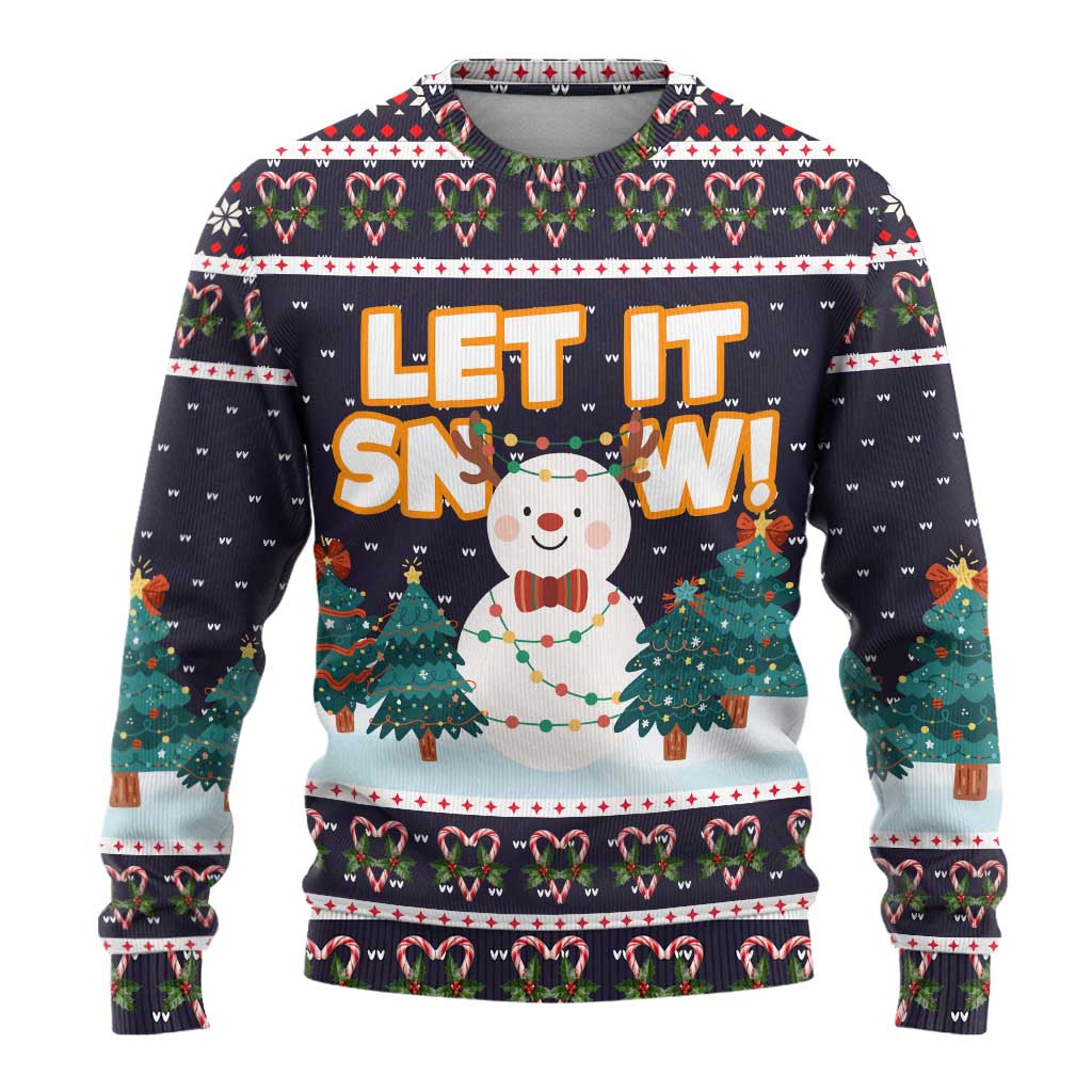 Let It Snow Christmas Ugly Christmas Sweater Funny Xmas Holiday Patterns - Wonder Print Shop