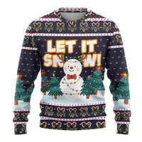 Let It Snow Christmas Ugly Christmas Sweater Funny Xmas Holiday Patterns - Wonder Print Shop