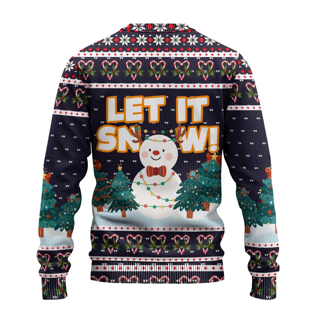 Let It Snow Christmas Ugly Christmas Sweater Funny Xmas Holiday Patterns - Wonder Print Shop