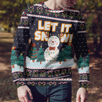 Let It Snow Christmas Ugly Christmas Sweater Funny Xmas Holiday Patterns - Wonder Print Shop