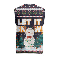 Let It Snow Christmas Knitted V-Neck Vest Funny Xmas Holiday Patterns - Wonder Print Shop