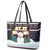 Let It Snow Christmas Leather Tote Bag Funny Xmas Holiday Patterns - Wonder Print Shop